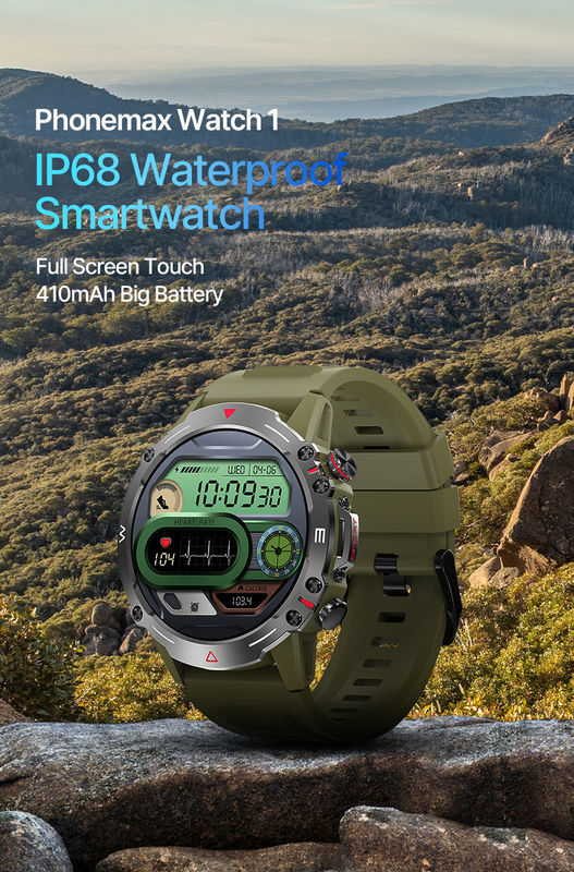 OEM ฟิตเนส โบลูทูธ โทร Smartwatch IP68 กันน้ํา 128M